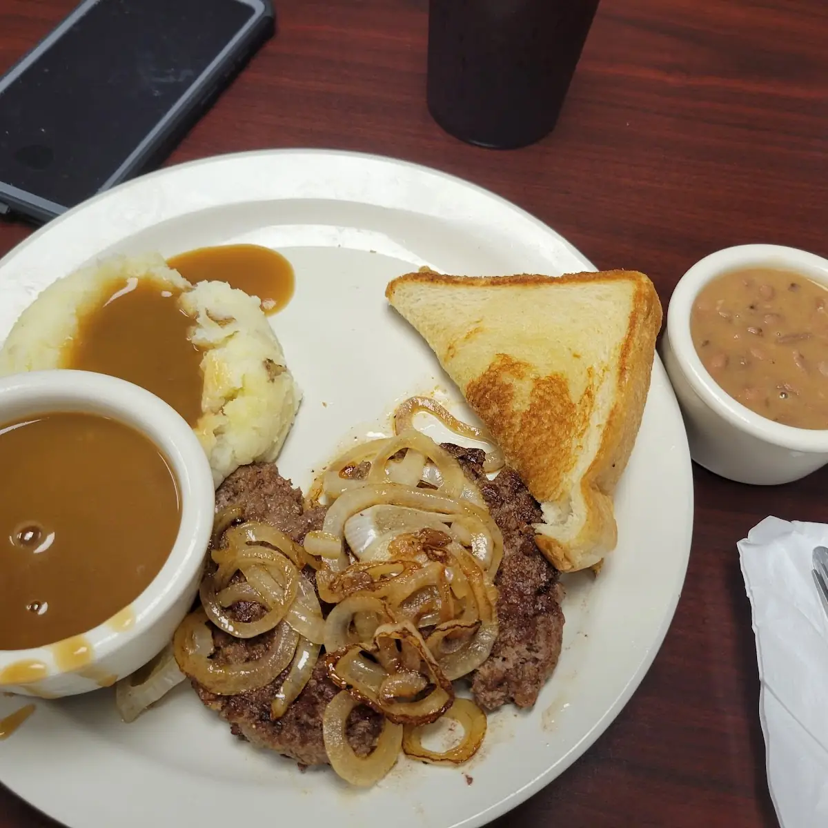 Hamburger Steak and Mashed Potatoes with Gravy