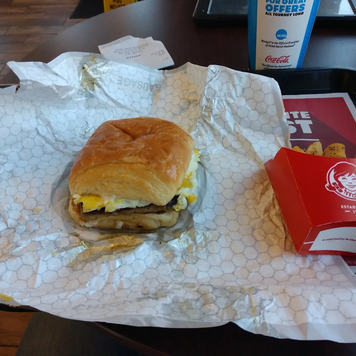 8 Sausage Egg Cheese Breakfast Sandwich Combo