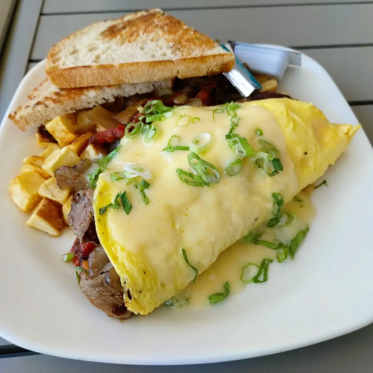 Black & Blue Steak Omelet