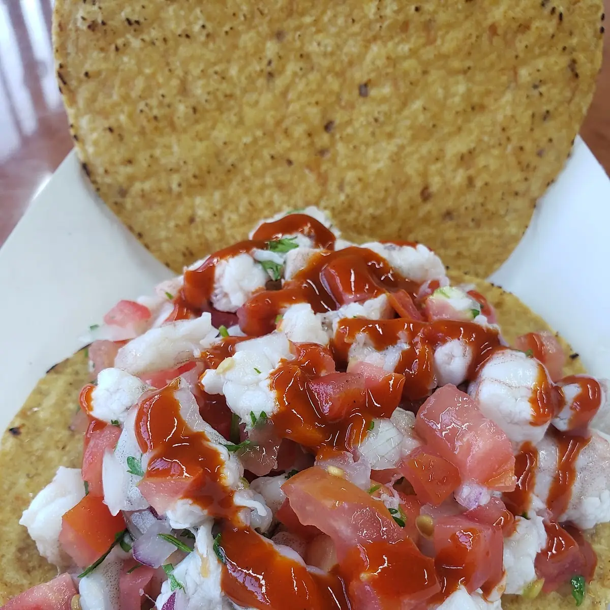 Shrimp Ceviche Tostada