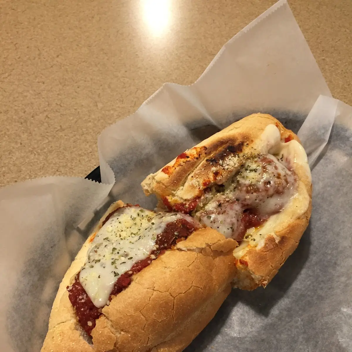 Meatball Parmigiana Sub