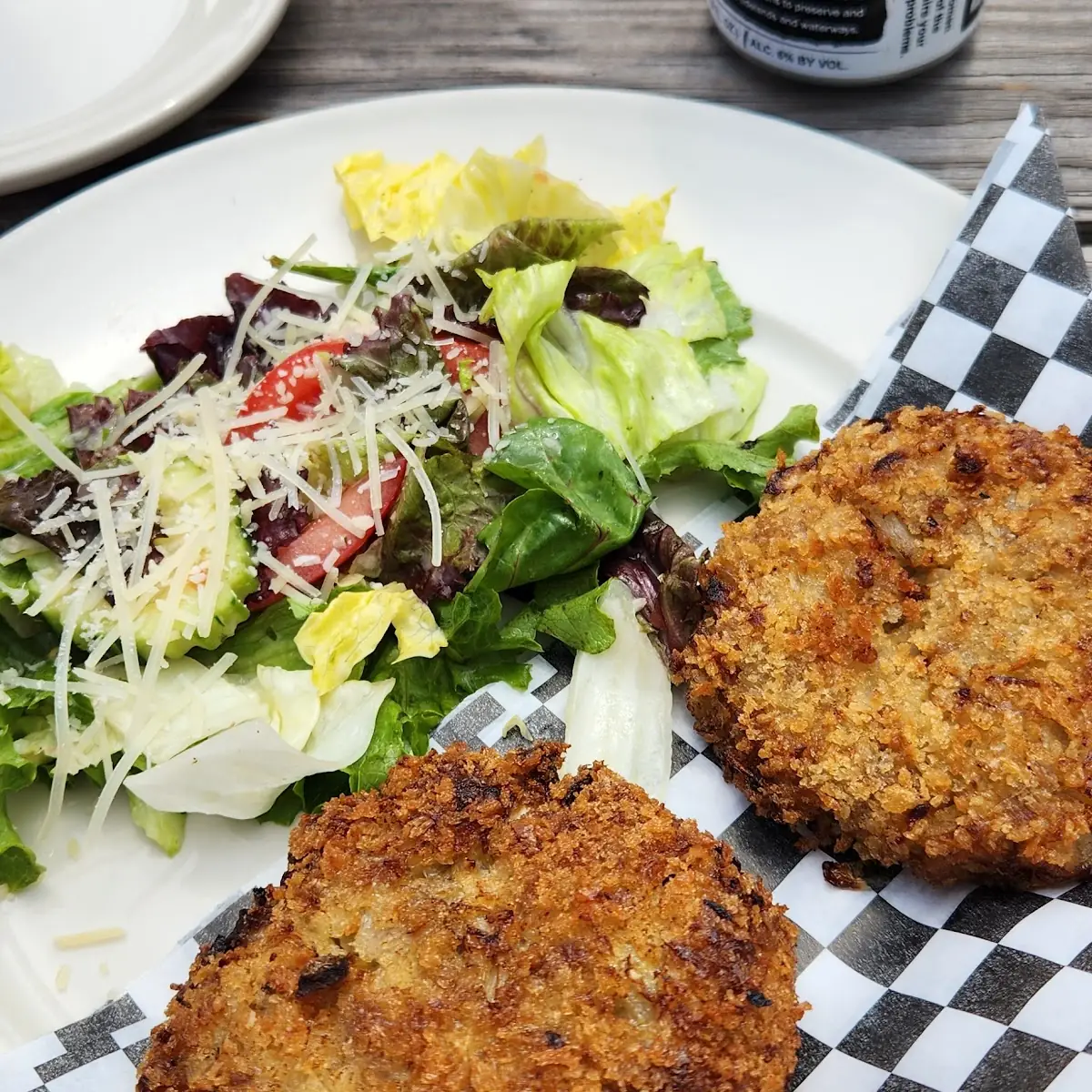 Crab Cakes with a Salad