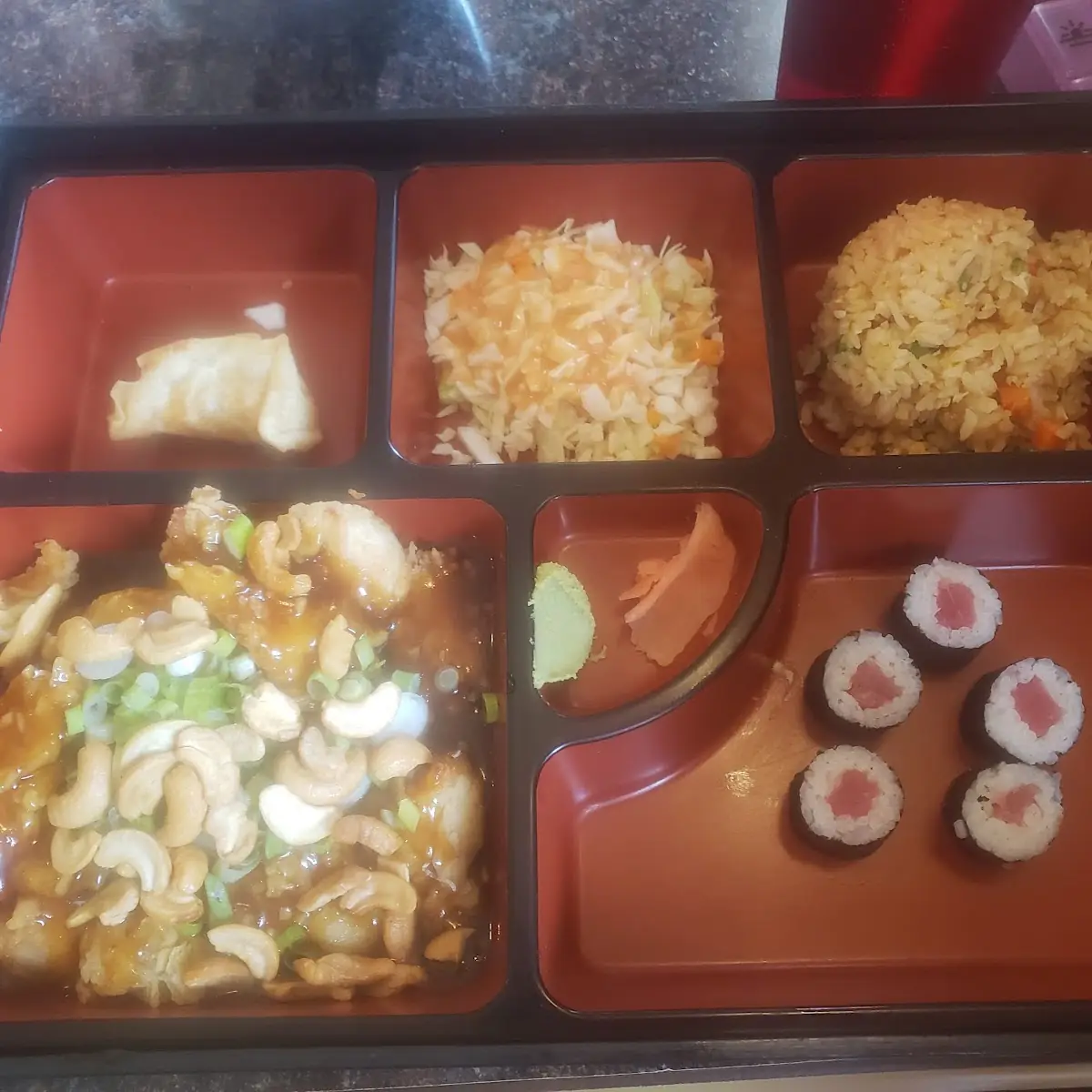 Cashew Chicken and Tuna Roll