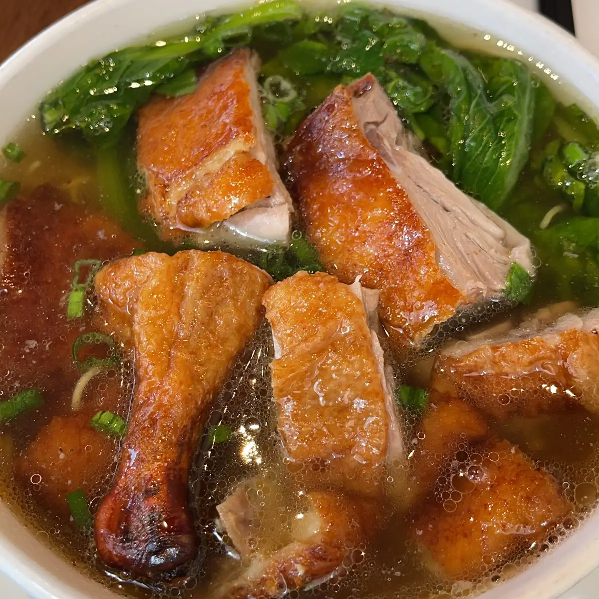 Roasted Duck Noodle Soup with Vegetable