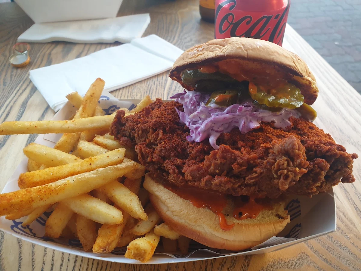 Spicy Bird Burger & Umami Fries, Local Bird Tuart Hill