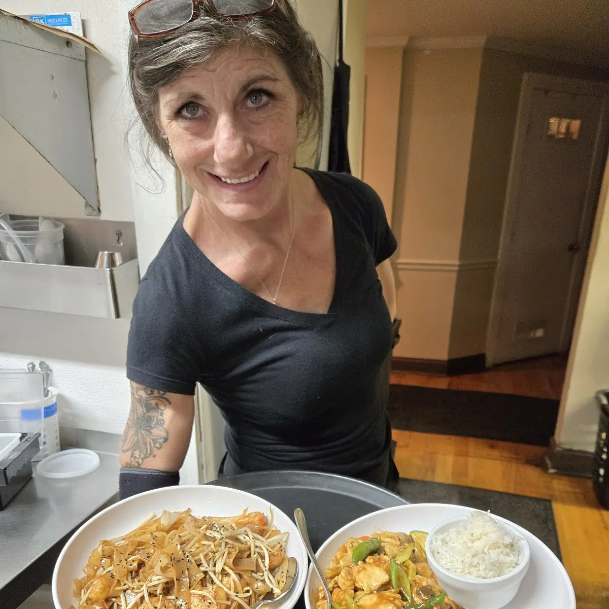 Shrimp Chow Fun & Garlic Shrimp
