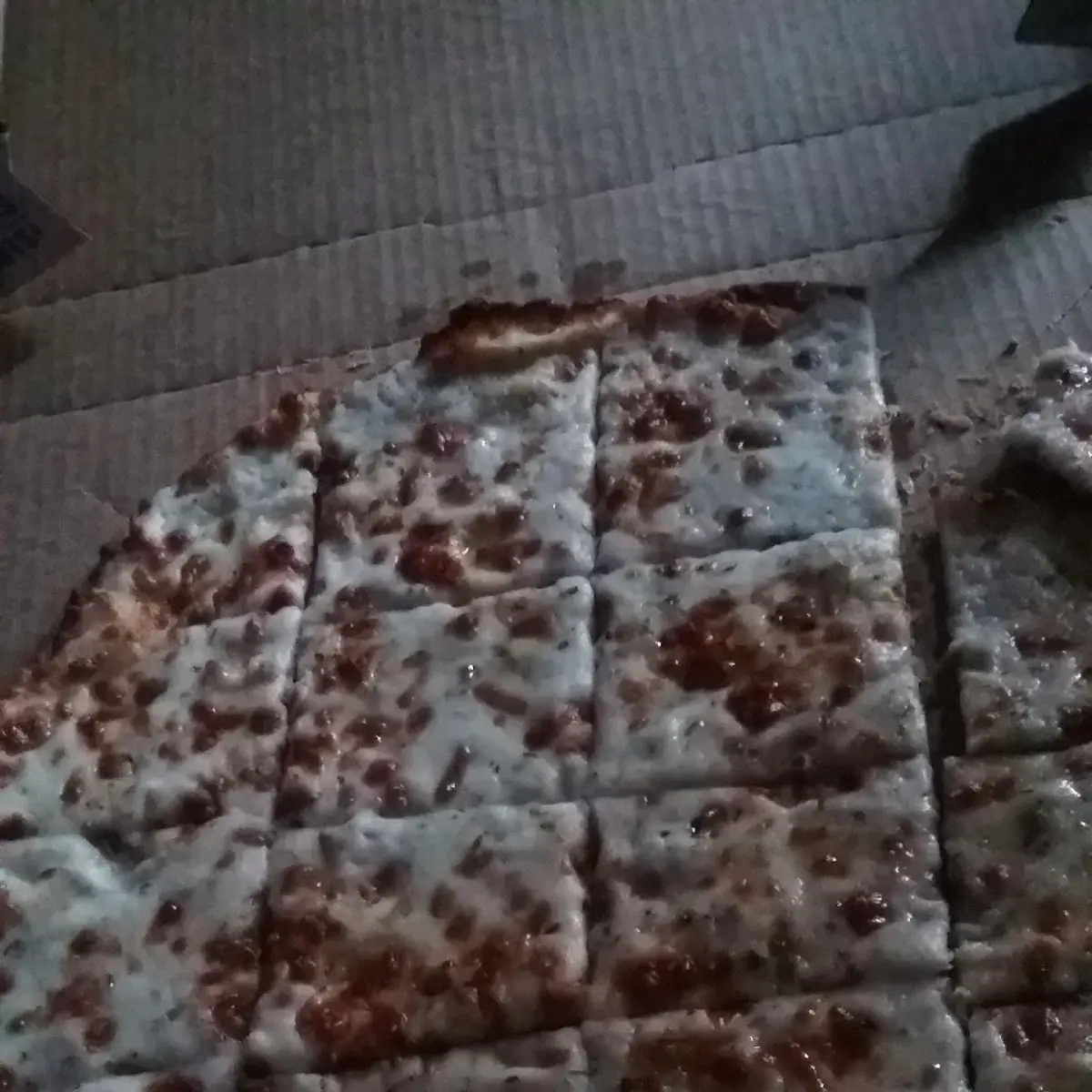 Thin Crust Cheese Pizza with Alfredo Sauce