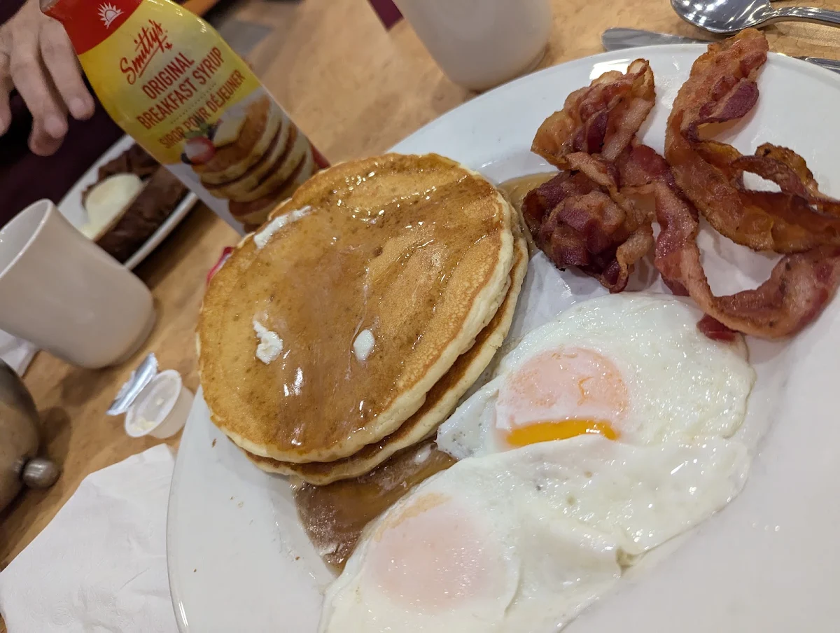 Bacon and Eggs with Pancakes, Smitty's Restaurant & Lounge - Red Deer