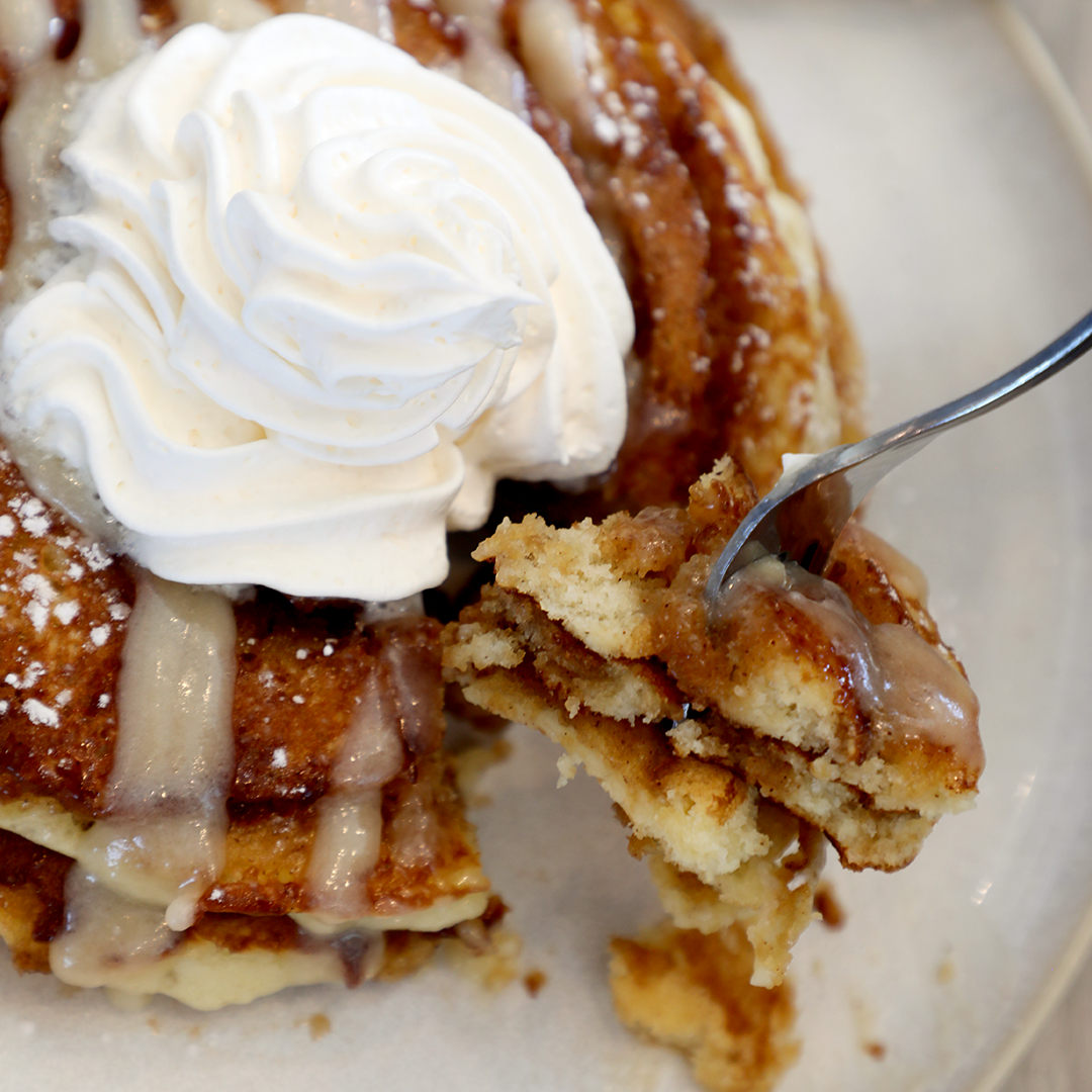 Cinnamon Swirl Pancakes, Smitty's Restaurant & Lounge - Red Deer