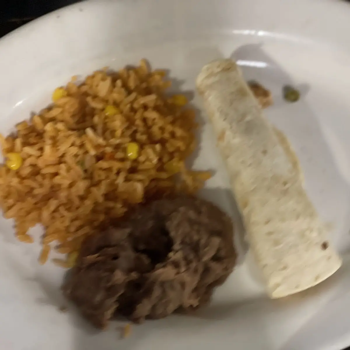Side of Rice and Refried Beans
