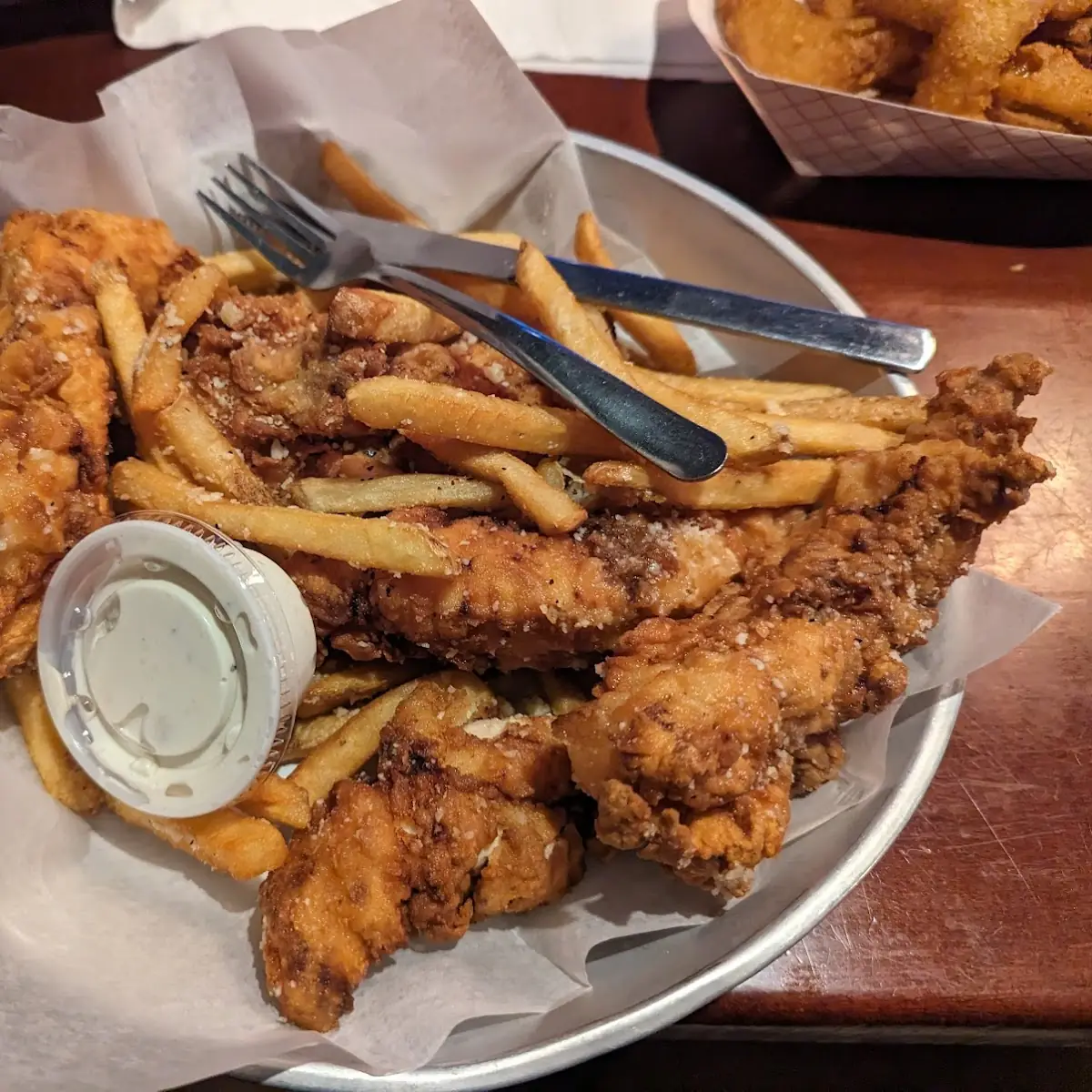 Fried Chicken Finger Sammie with Side