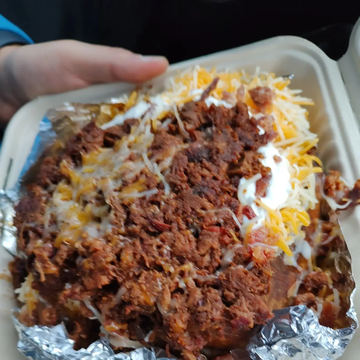 Fully Loaded Baked Potato with Pulled Pork