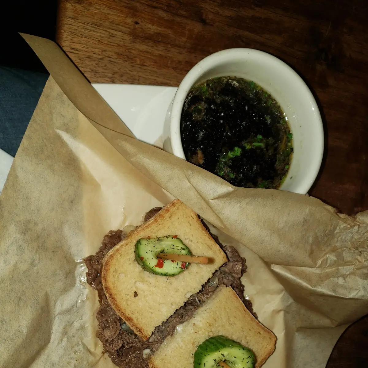 Steak Sandwich on Gluten Free Bread