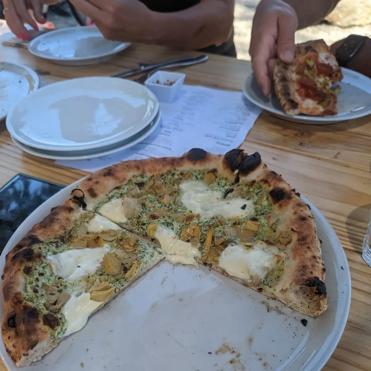 Spinach and Artichoke Pizza