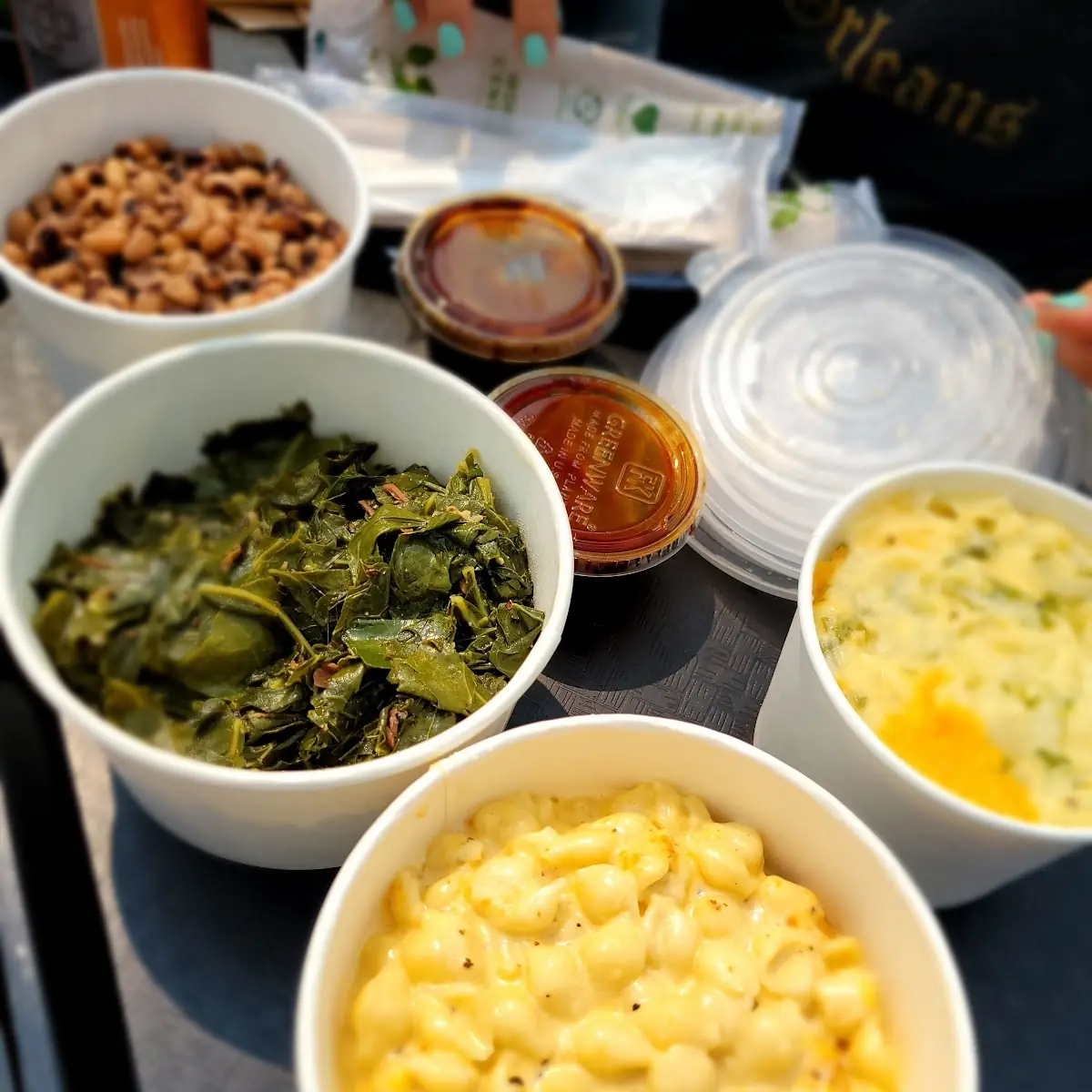 Mac & Cheese Collard Greens Granny's Potatoes