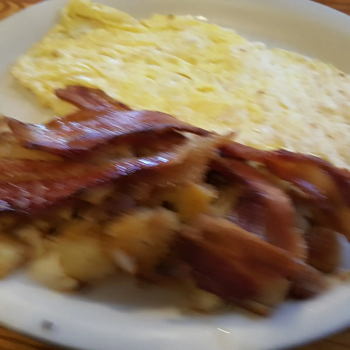 Bacon Eggs and Sausage Patties