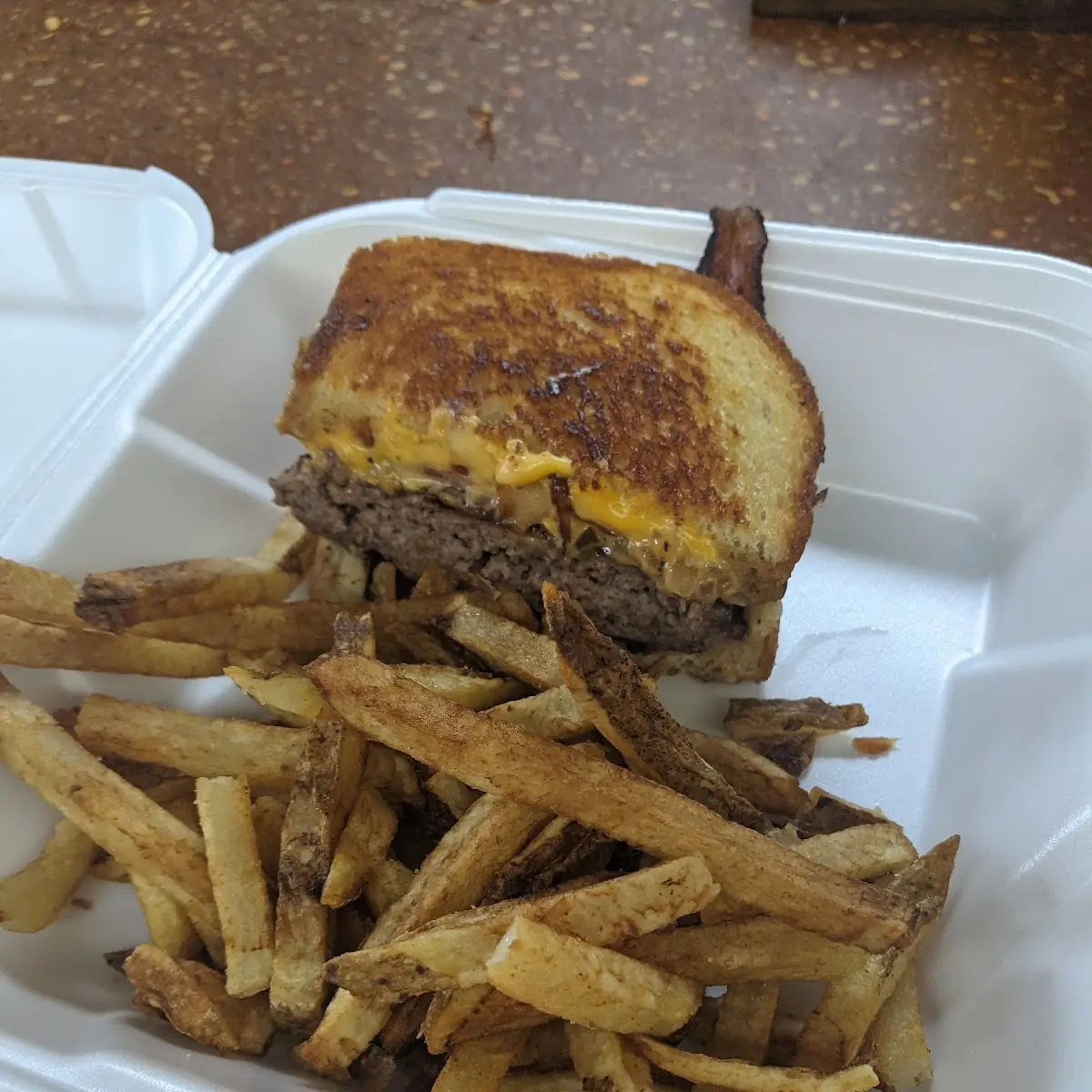 Patty Melt with Fries
