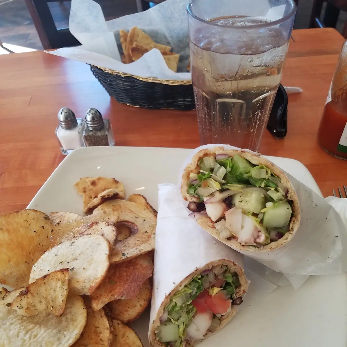 Shrimp Souvlaki Wrap
