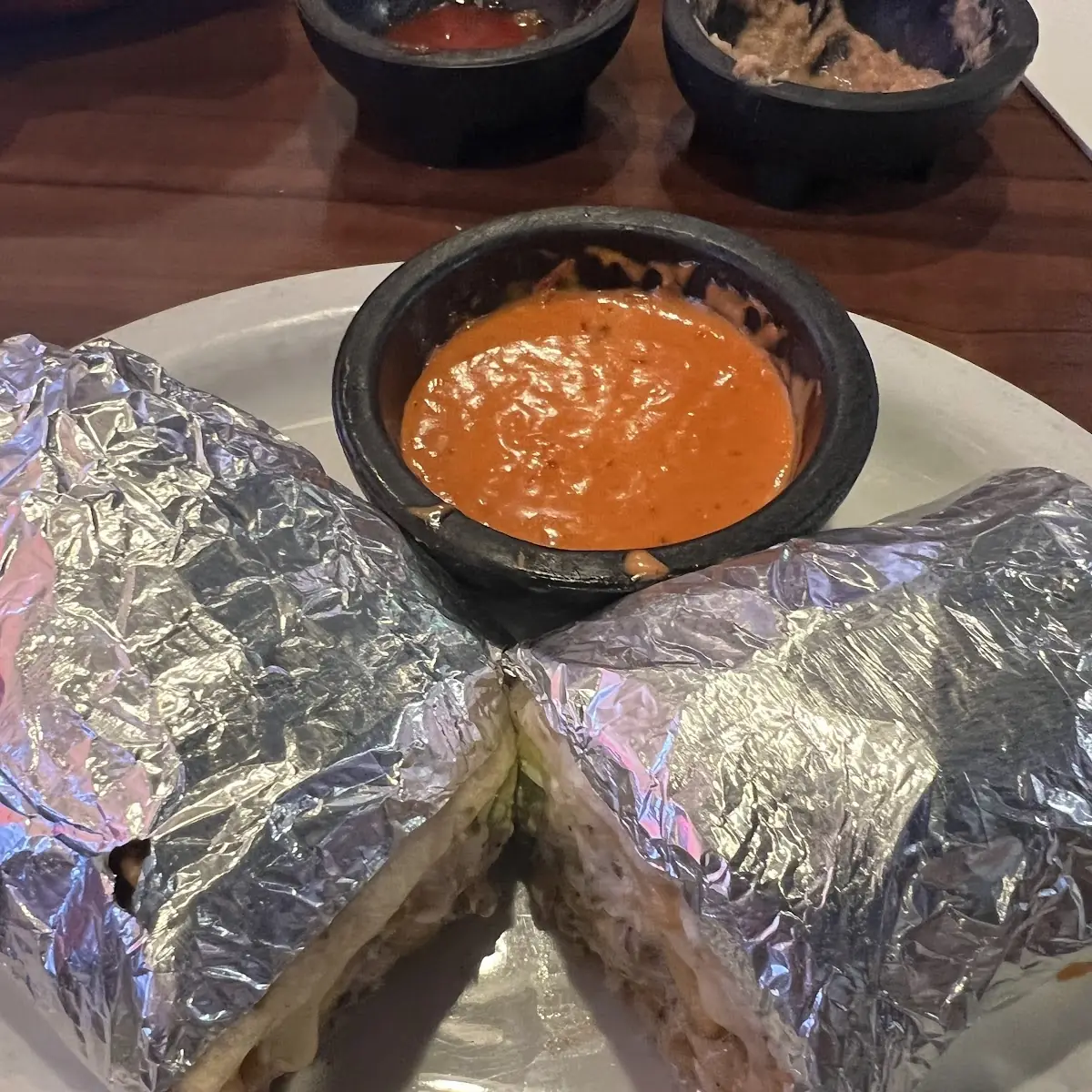 Wrapped Burrito with Salsa
