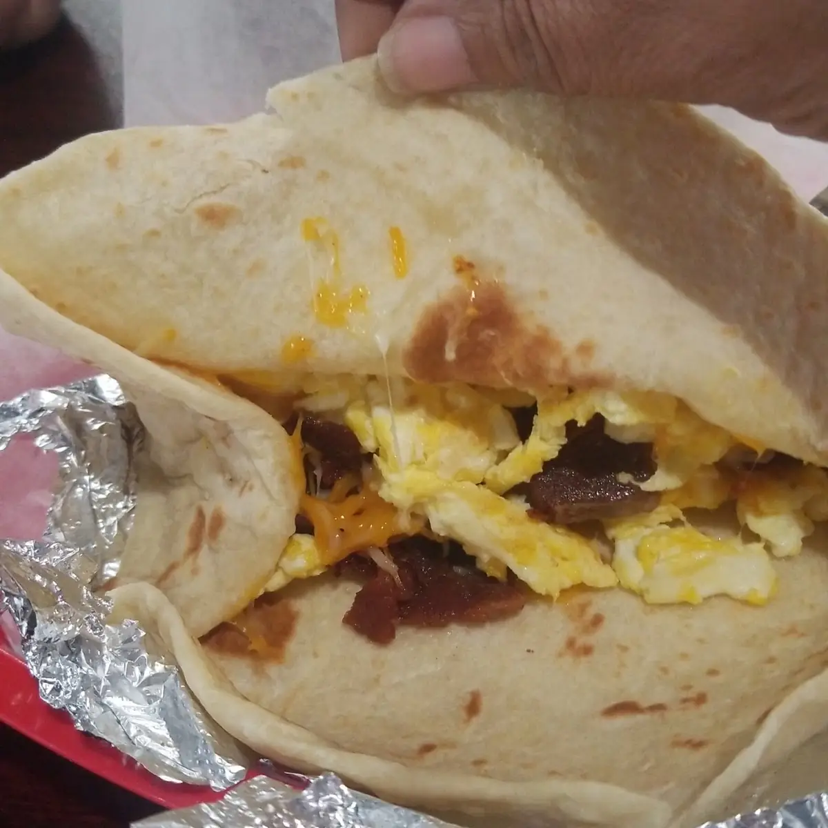 Bacon Egg and Cheese Burrito