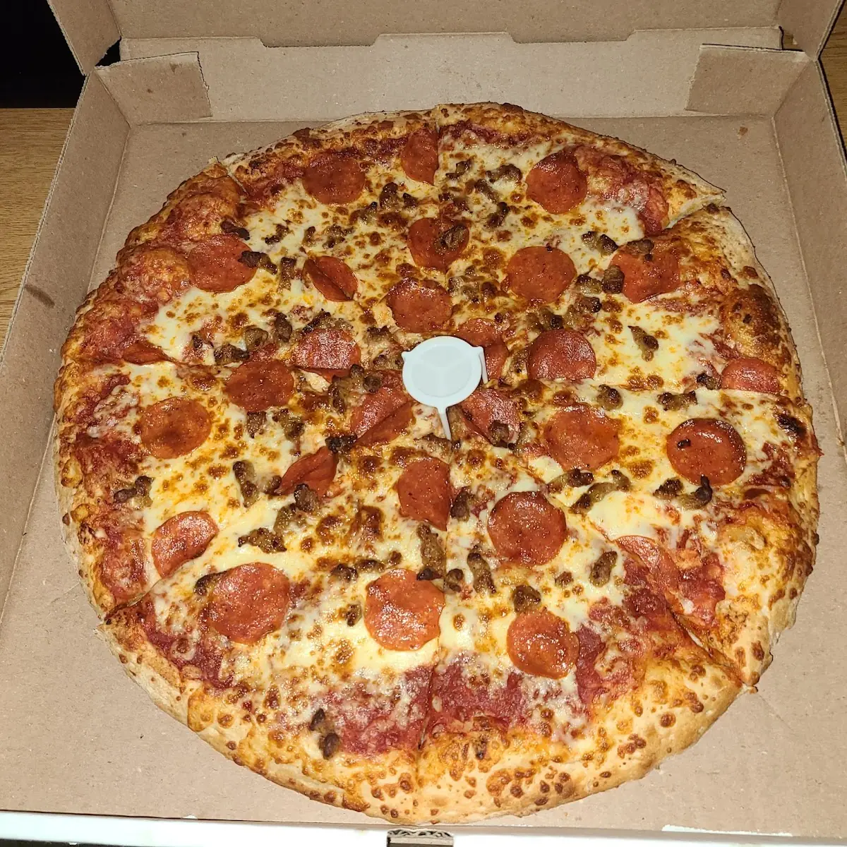 Sausage and Pepperoni Pizza