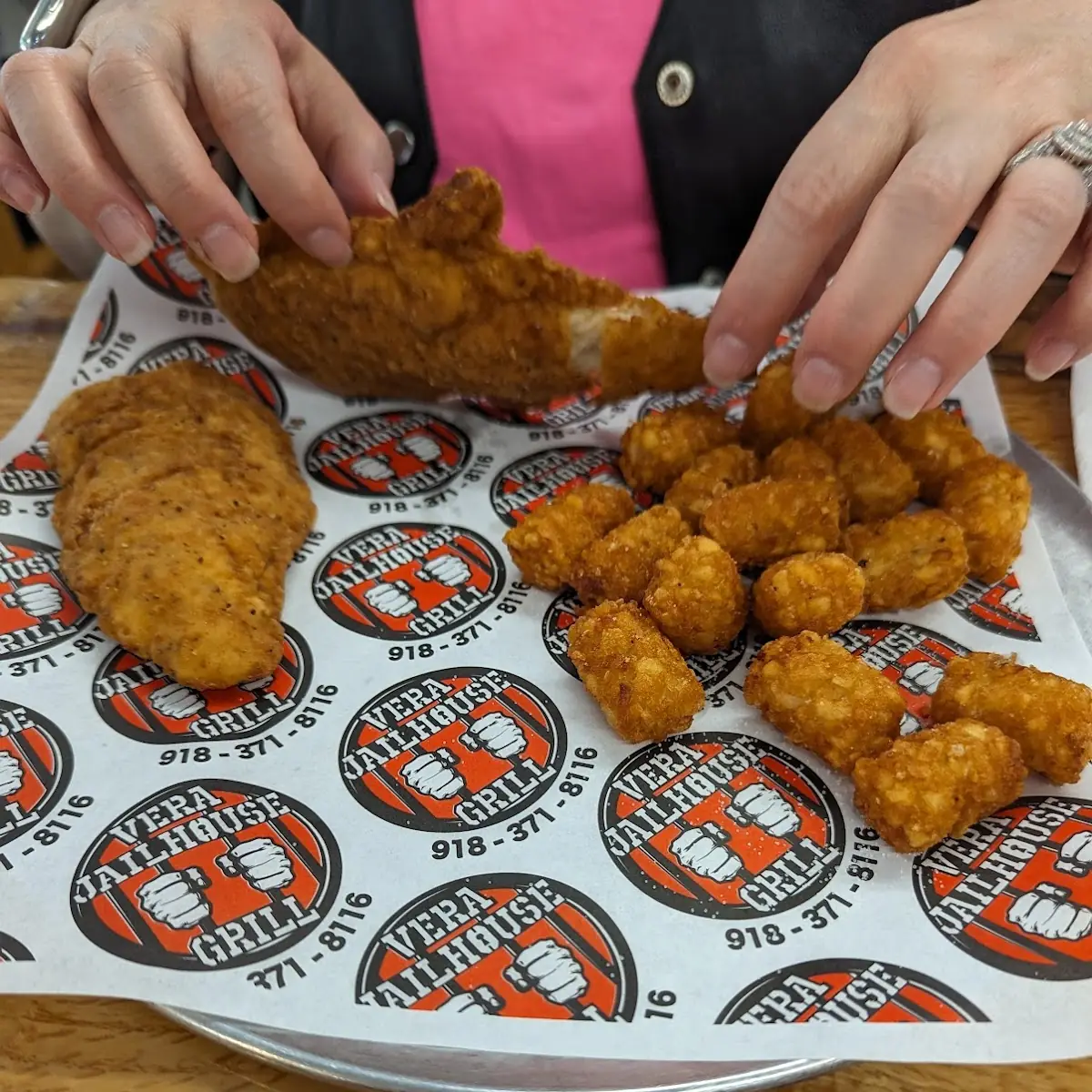 Chicken Strips with Tater Tots