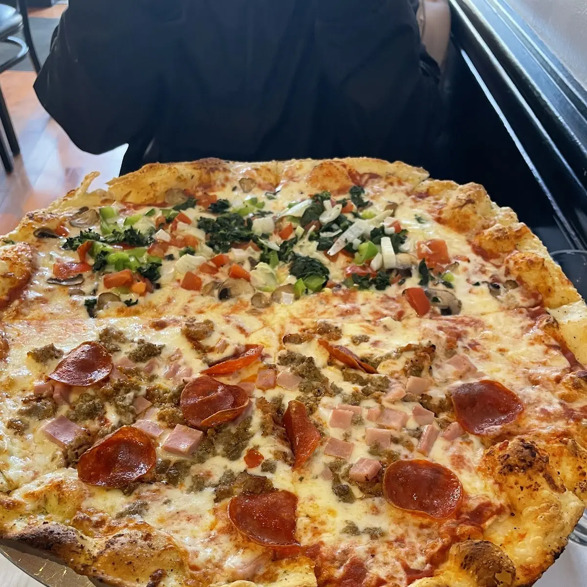 All Meat Lovers Pizza and Veggie Pizza