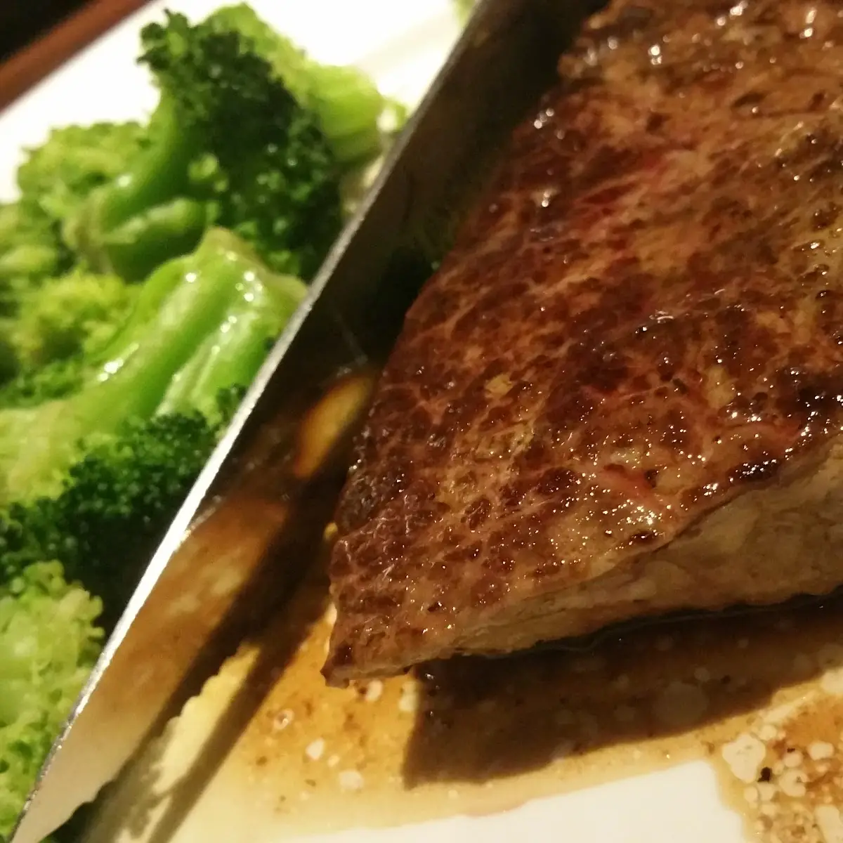 Steak and Steamed Broccoli