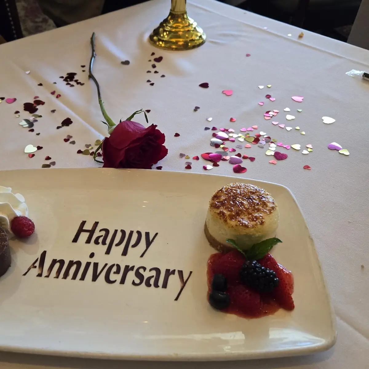 Chocolate Mousse Cake and Creme Brulee