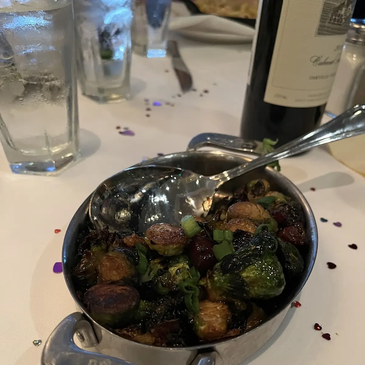Soy Glazed Brussels Sprouts with Bacon