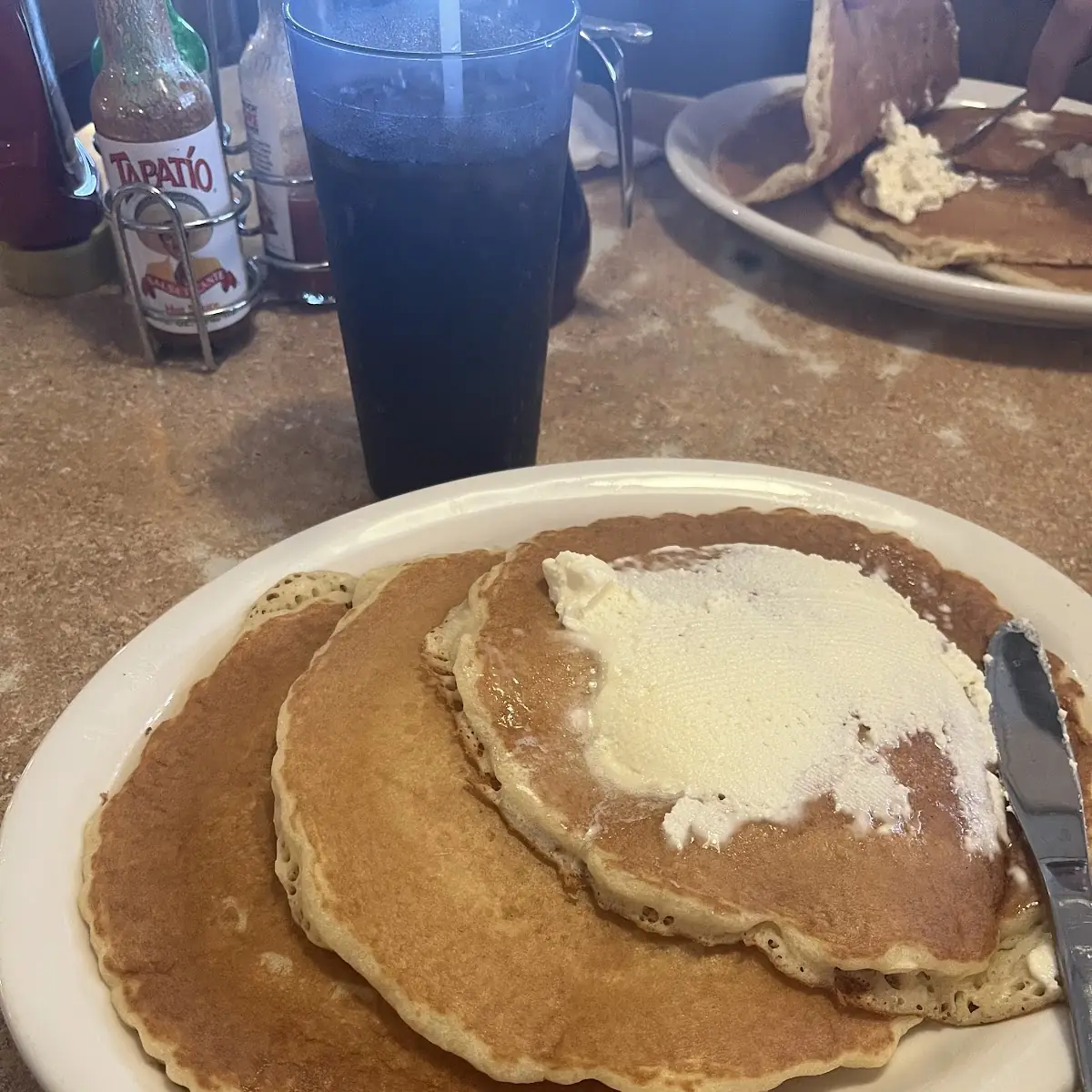 Sweet Cream Pancakes Full Breakfast