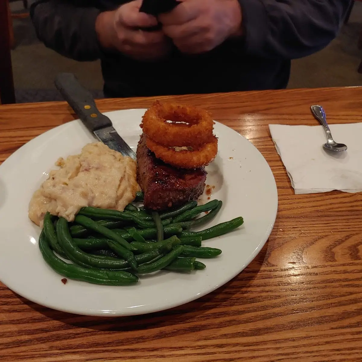 Sirloin Steak Garlic Mashed Potatoes Green Beans