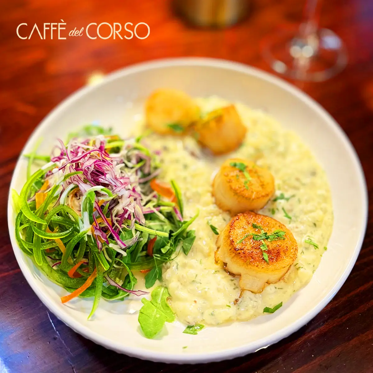 Shiitake Mushroom Risotto with Sea Scallops