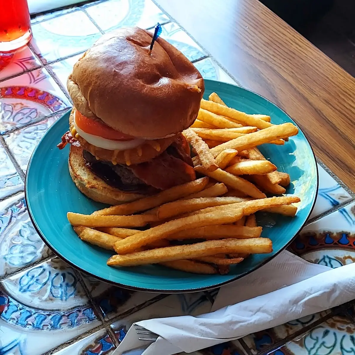 Cheese Burger & Fries