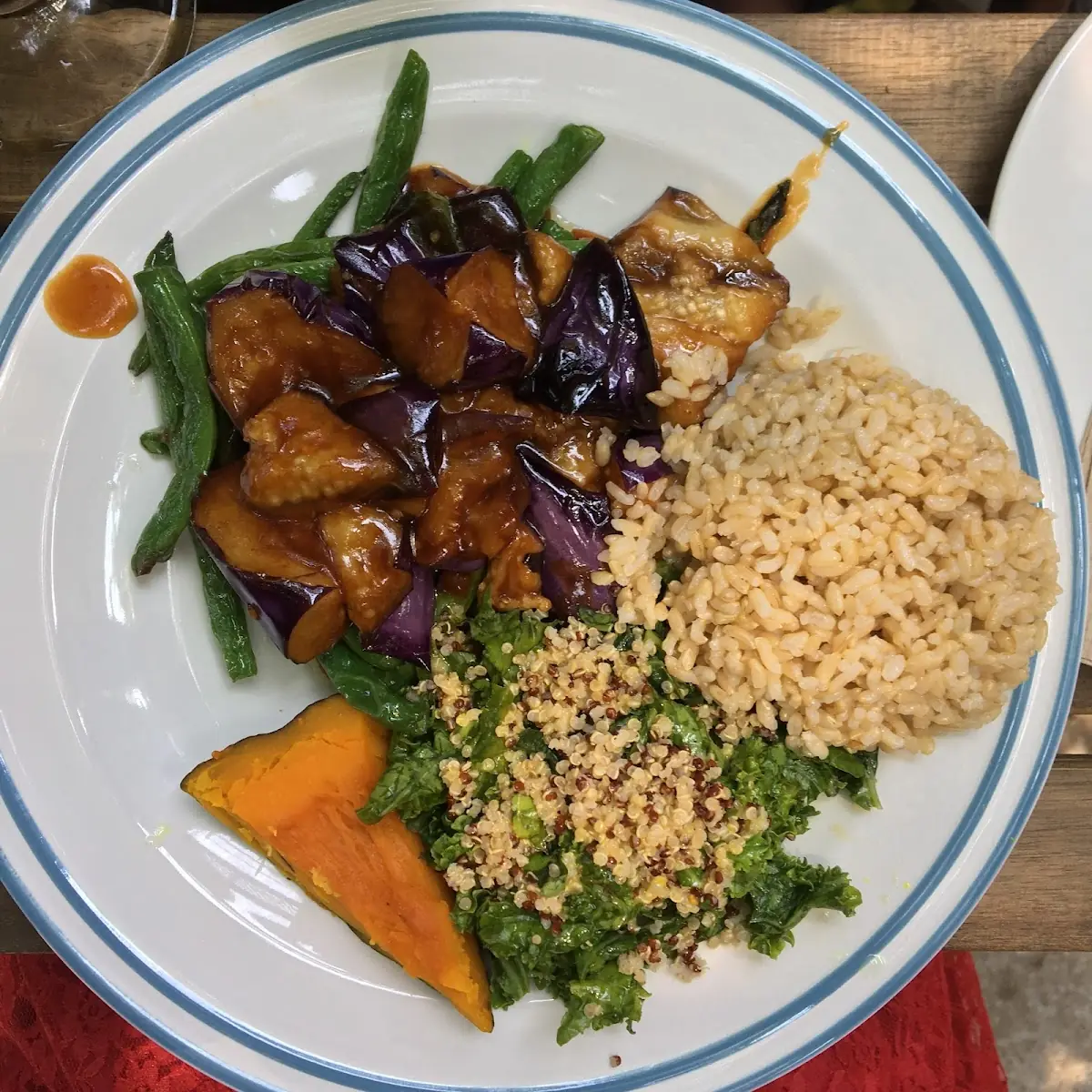 Basil Eggplant and String Beans