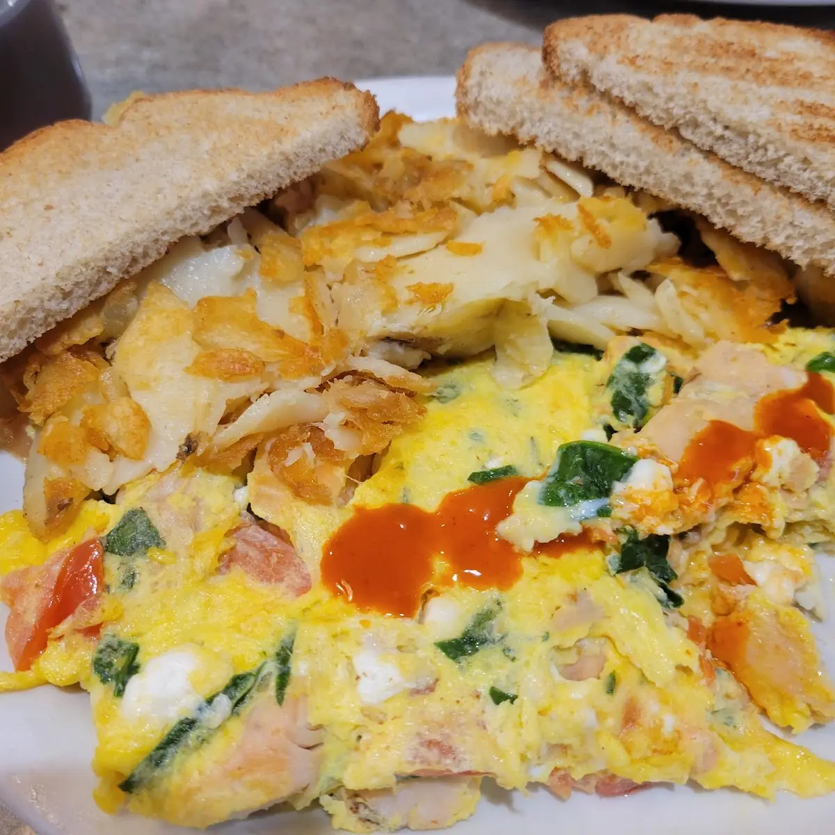 Broccoli Bacon and Cheddar Cheese Omelette