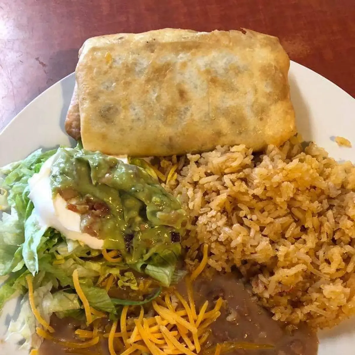 Cheese Quesadilla- Served with Rice & Beans