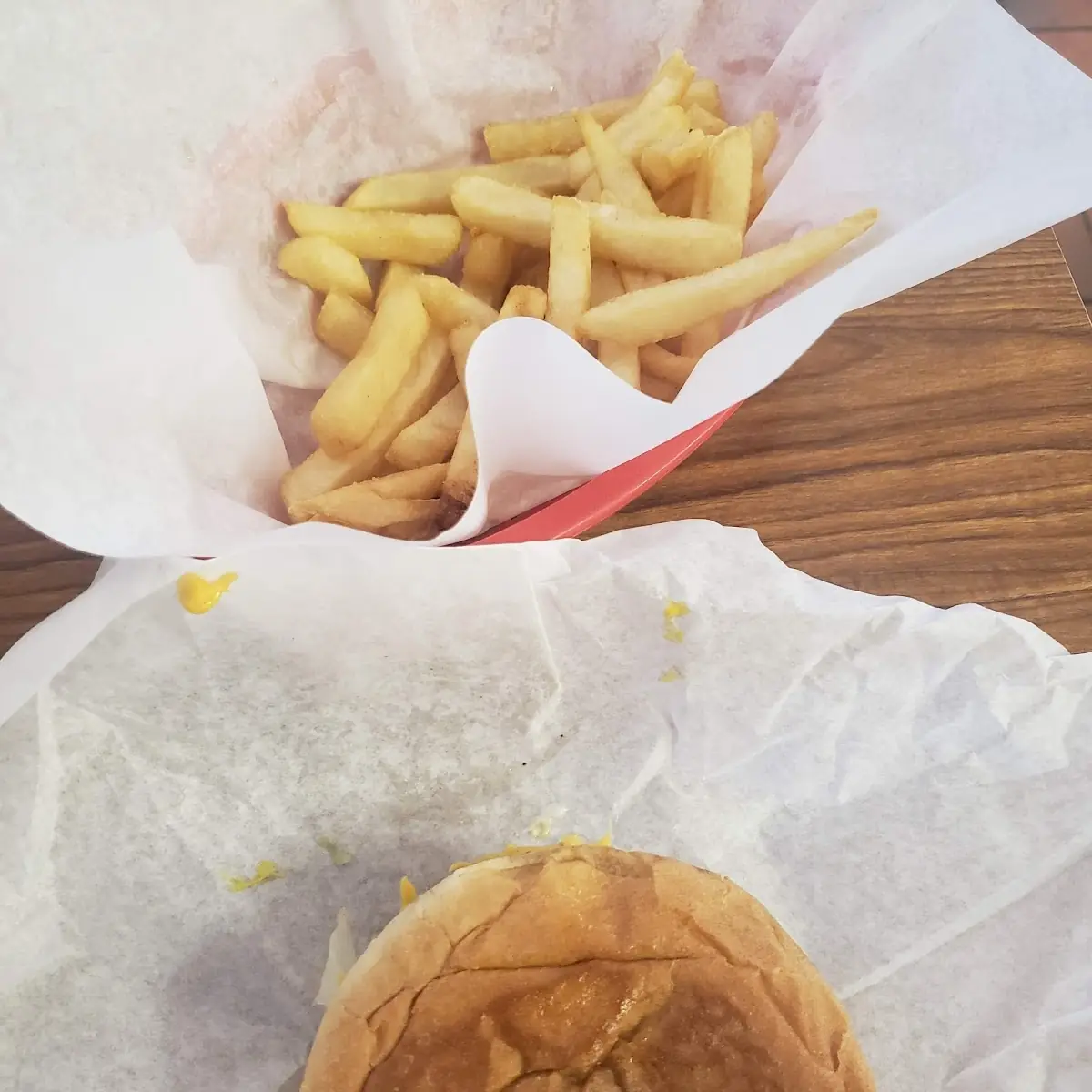 Small Cheese Burger and Fries