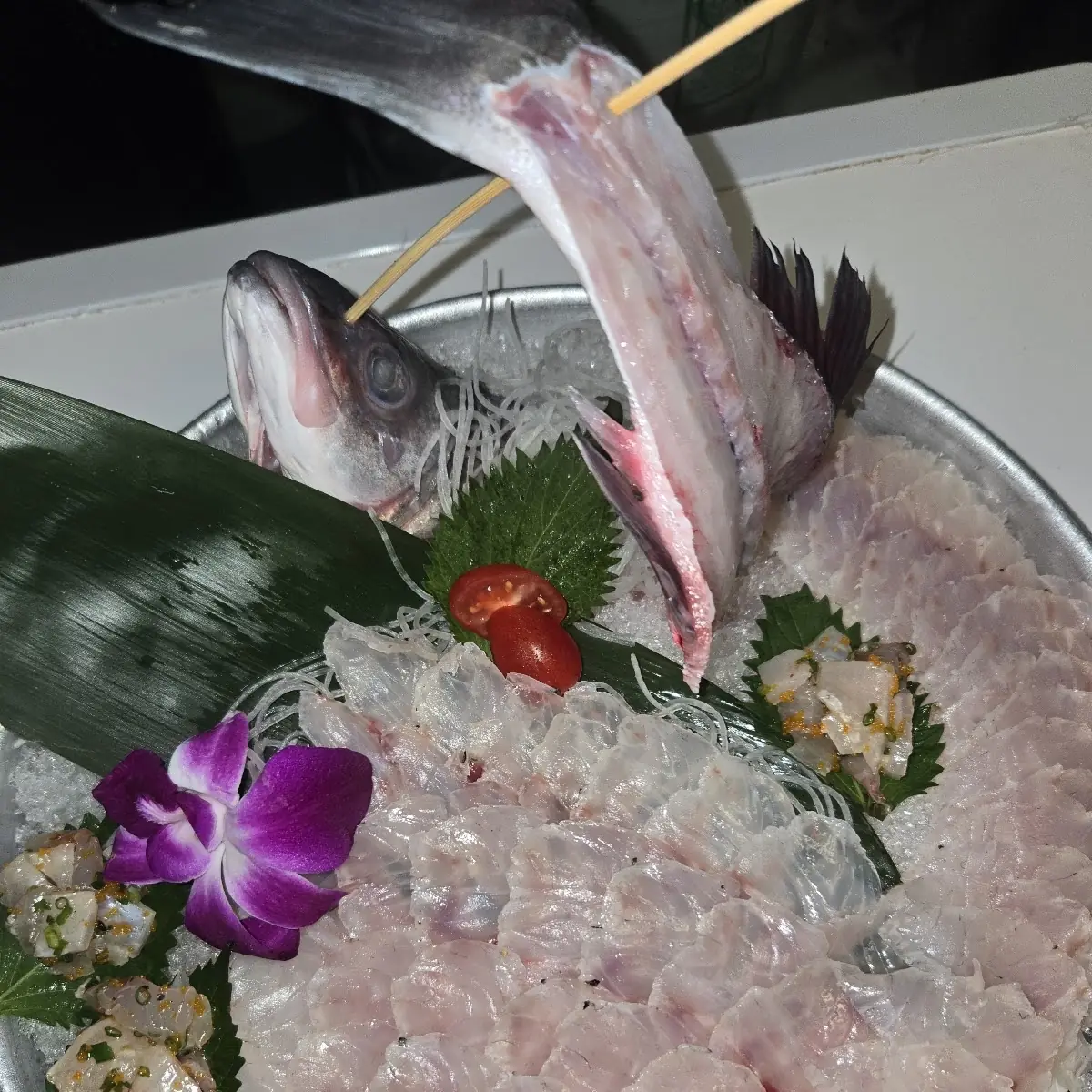 Whole Bass Sashimi
