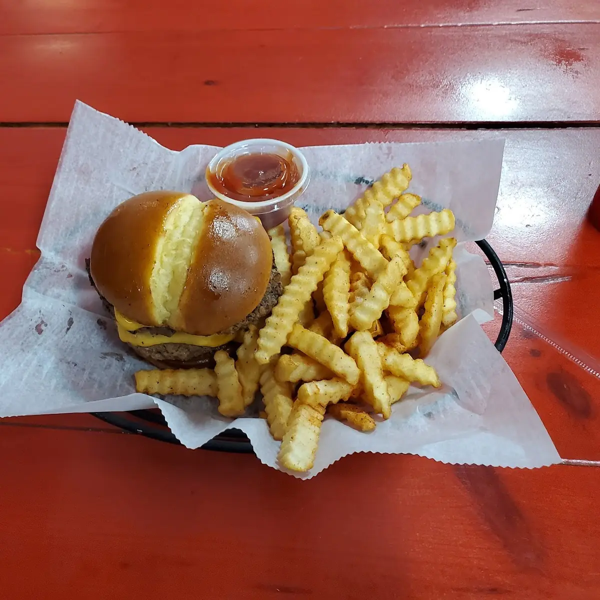 Double Cheeseburger and Fries