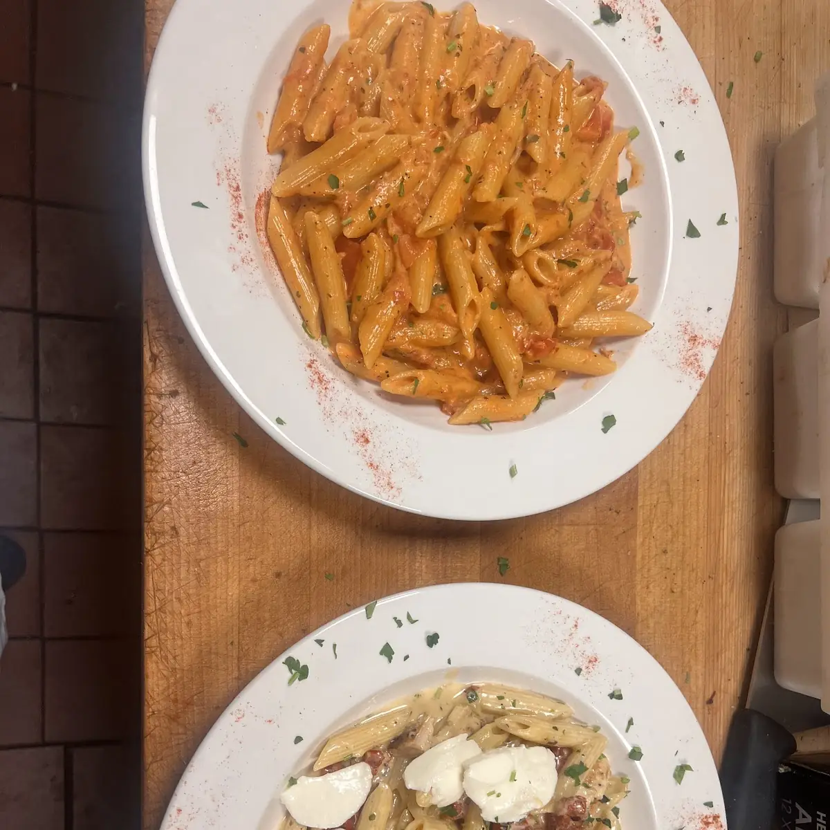 Pasta Milano and Pene Ala Vodka