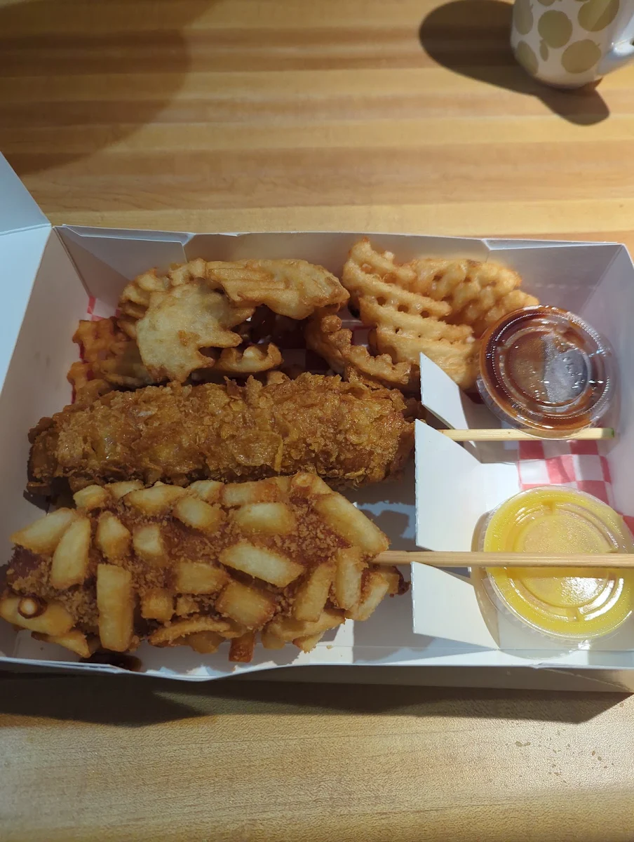 Waffle Fries, Chungchun Rice Hotdog Stockyards