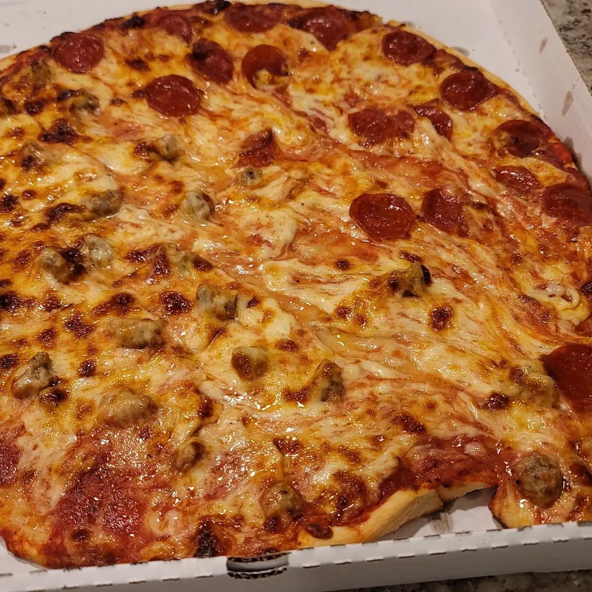 Sausage and Pepperoni Pizza