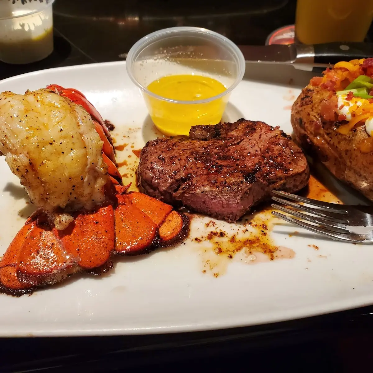 Filet Mignon and Lobster Tail
