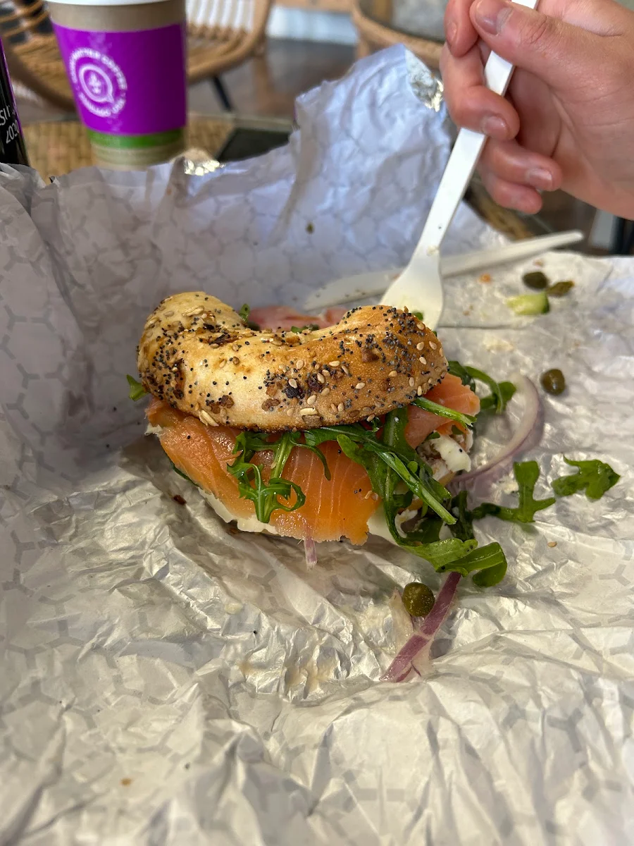 Smoked Salmon and Cream Bagel