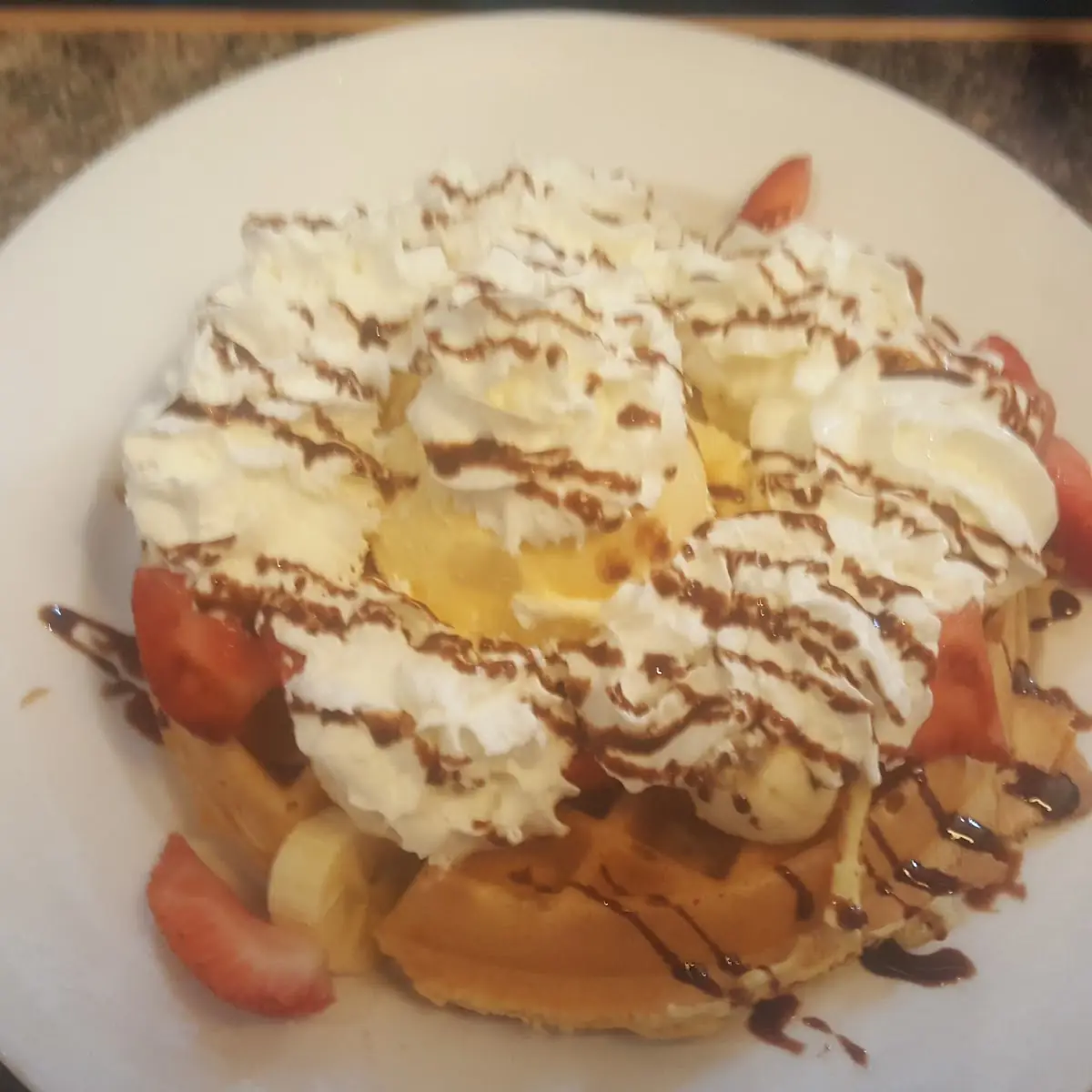 Banana Split Waffle