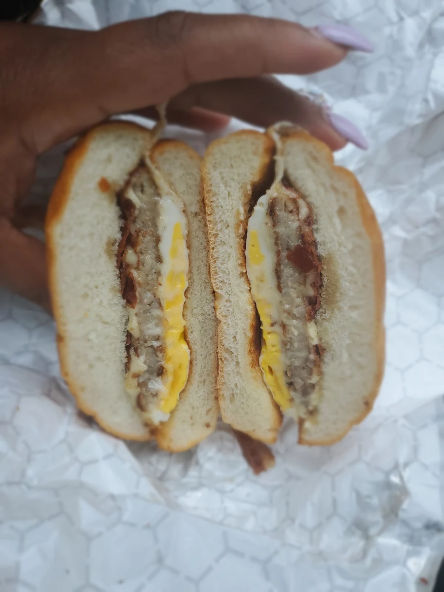 Sausage Bacon Egg and Cheese Sandwich
