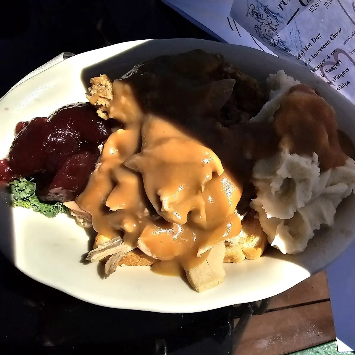 Open Faced Turkey Sandwich