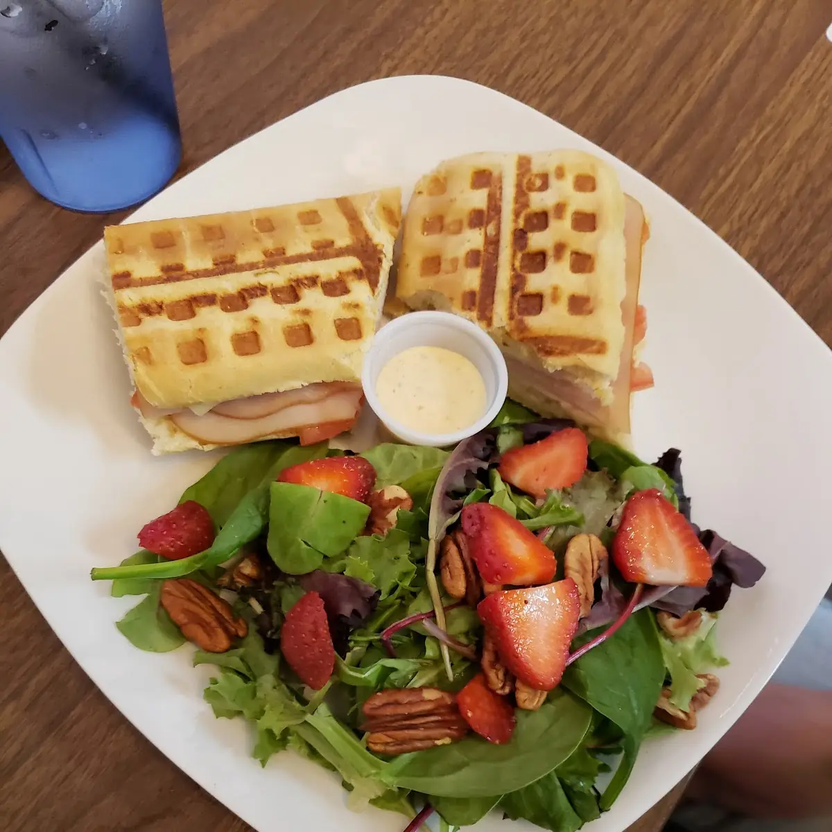 Turkey Club on Waffles