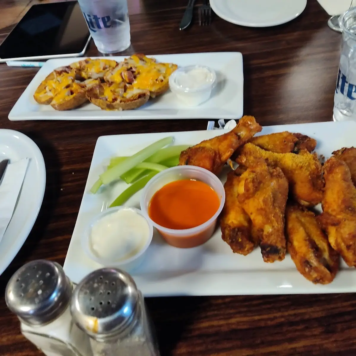 Chicken Wings and Potatoes Skins